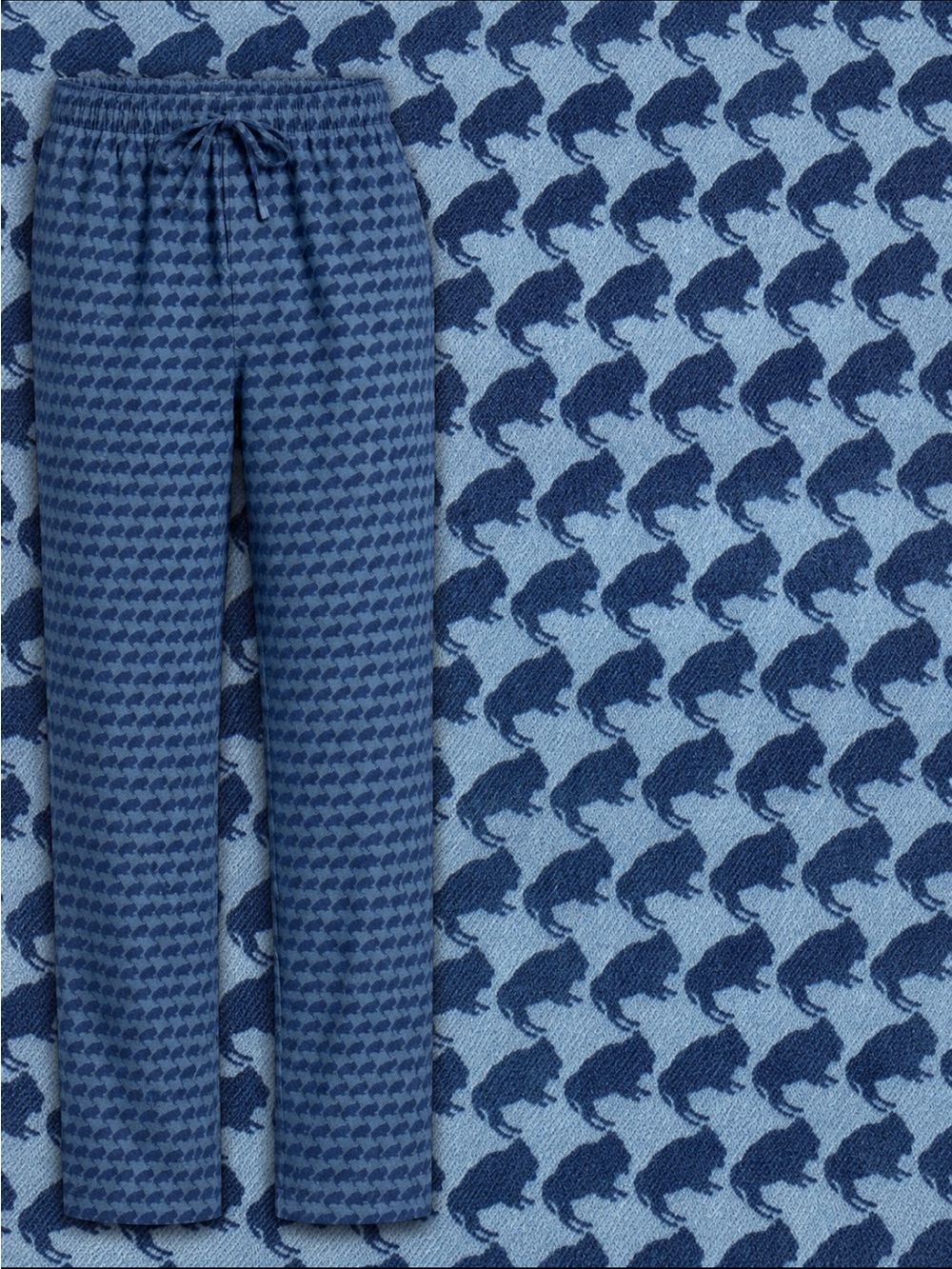 LANDSEND MENS FLANNEL PJ PAJAMA PANTS w/Side Pockets Blake Shelton Collection